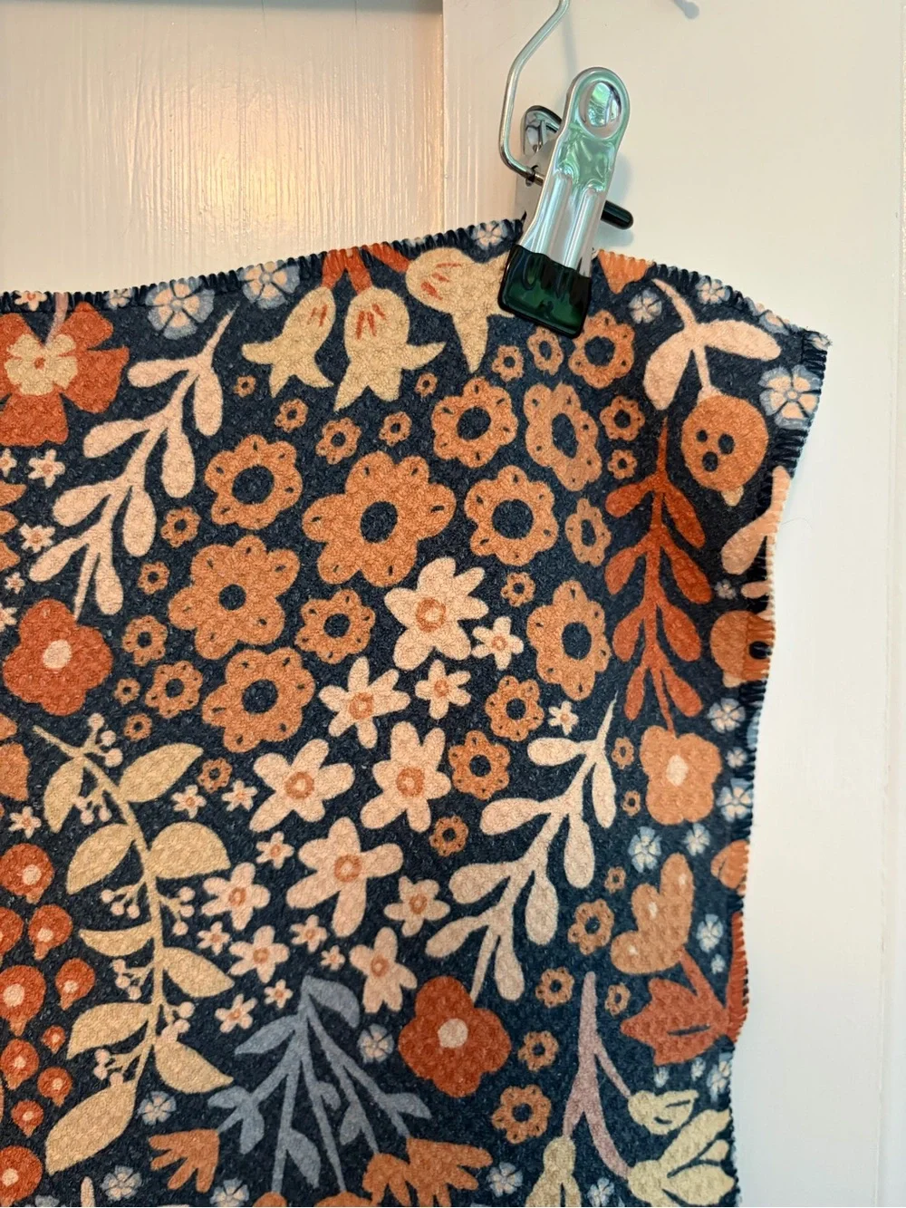 Set of 2 Geometry Tea/Dish Towels Dark Florals